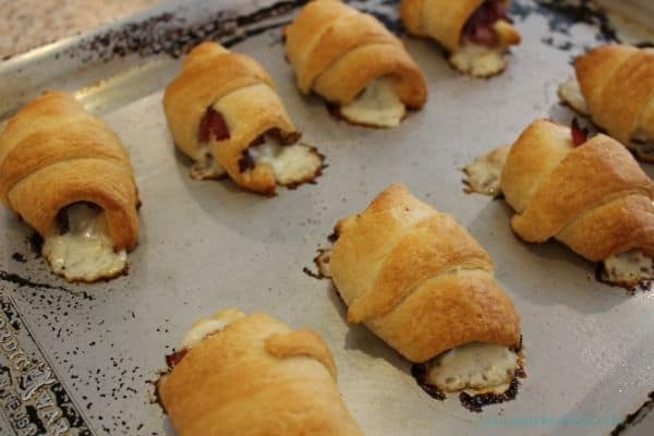 Baked crescent sandwiches