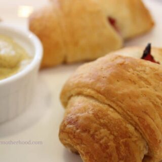 Crescent Sandwiches with mustard