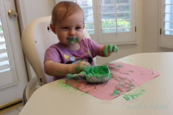 edible yogurt painting for toddlers