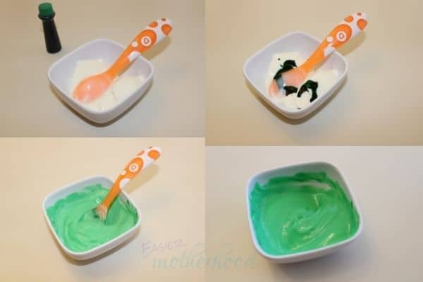 edible yogurt painting for toddlers