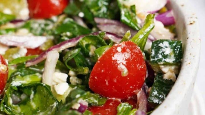 Image for Spinach Tomato Salad with Feta Cheese