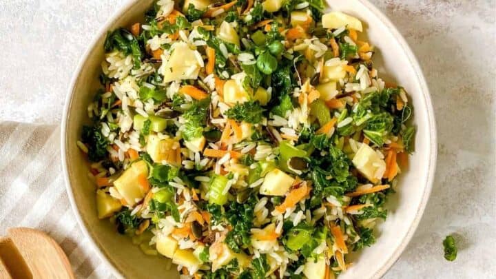Image for Kale wild rice salad - Throughthefibrofog