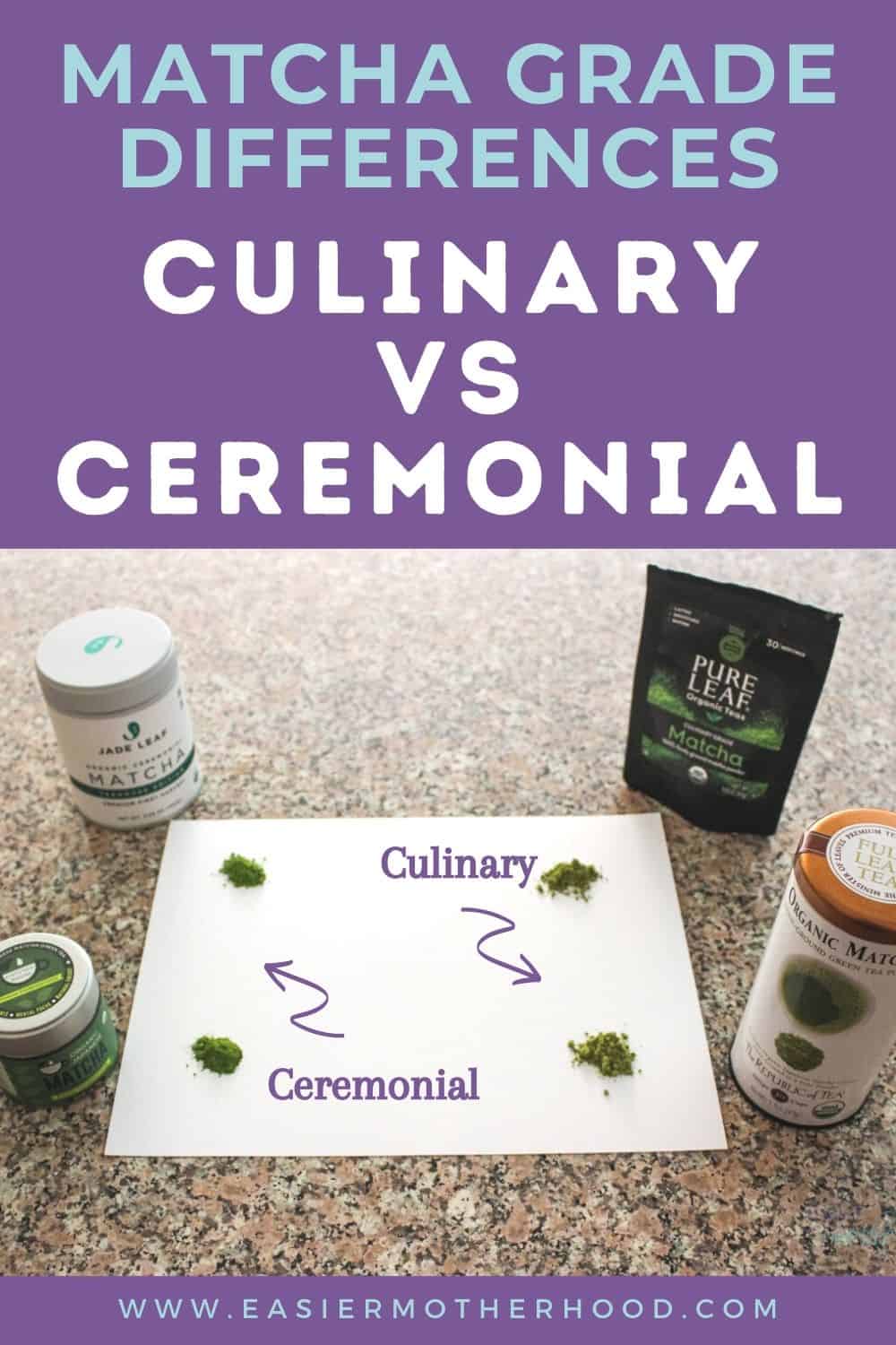 Matcha & CO - ¿Conoces la diferencia entre el matcha de grado ceremonial y  culinario? 👀🍵 La diferencia principal entre el matcha de grado culinario  y el ceremonial es que este último