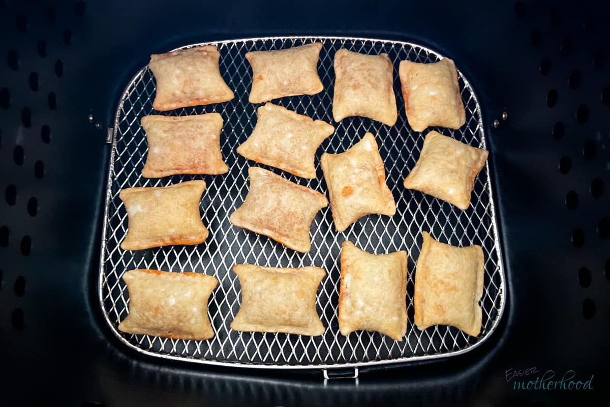 14 frozen rolls lightly greased in basket