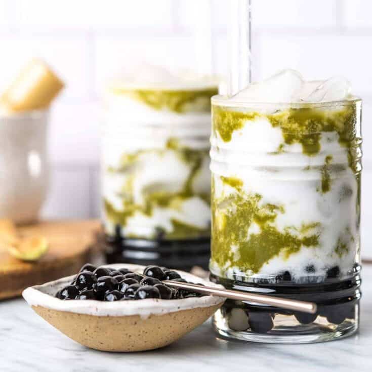 Image for Matcha Milk Tea Boba (Matcha Bubble Tea)