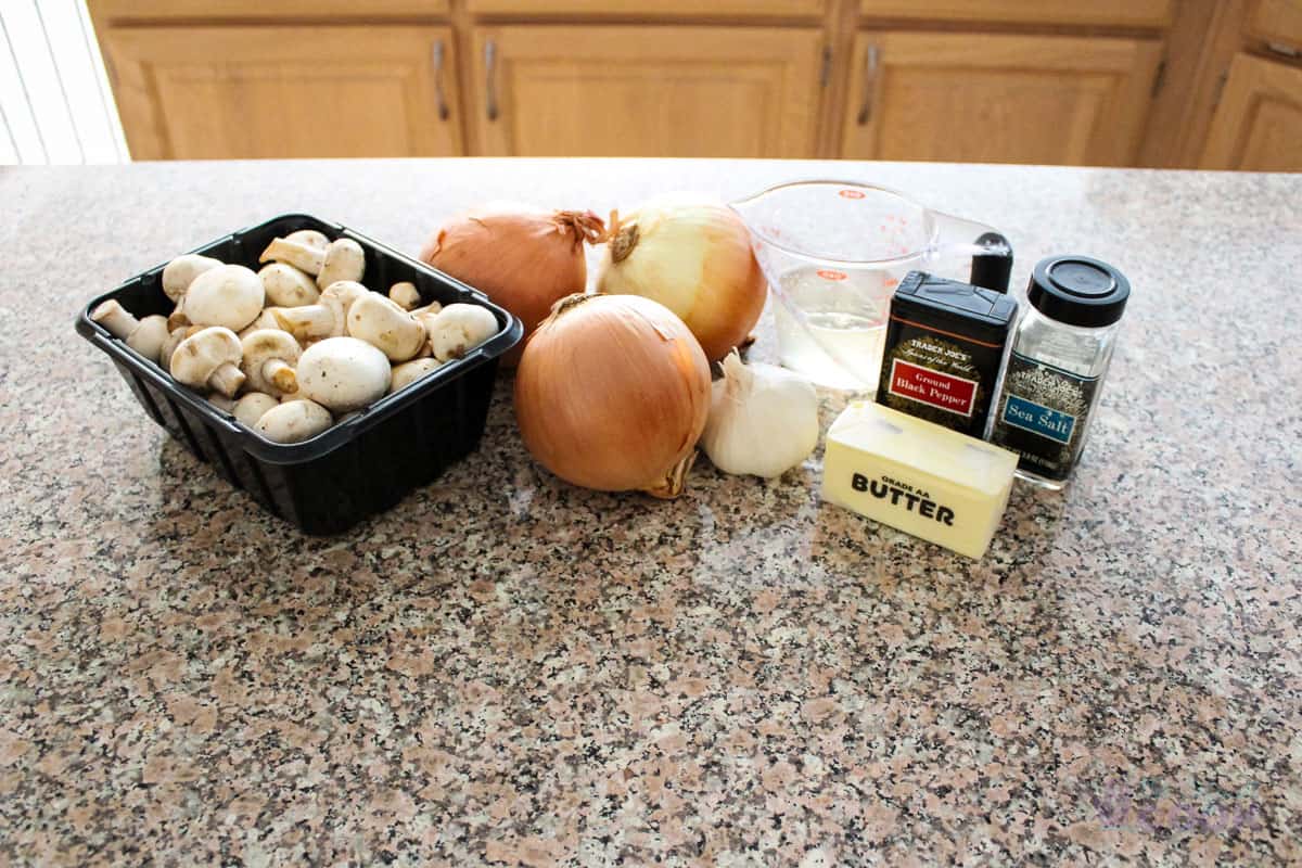 Ingredients on kitchen counter