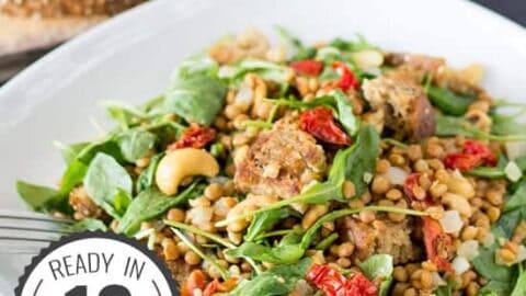 Image for Arugula Lentil Salad From Heaven (12 Min, Vegan)