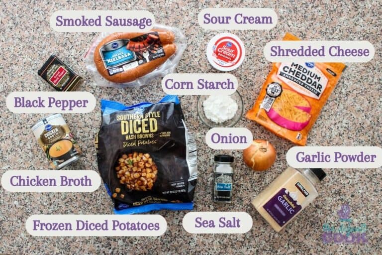 Slow Cooker Cheesy Sausage Potato Casserole No Canned Soup The